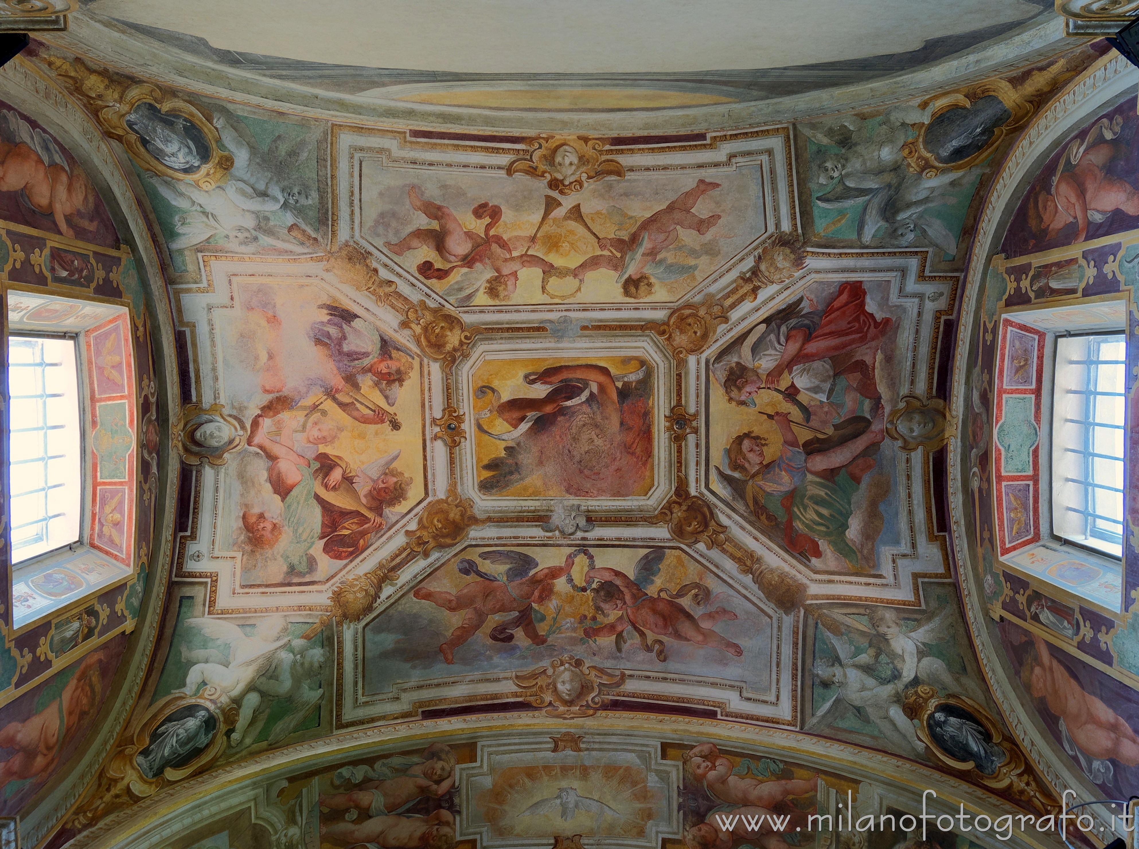 Sesto San Giovanni (Milan, Italy) - Ceiling of the apse of the Oratory of  Santa Margherita in Villa Torretta